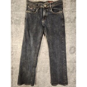 Hollister Jeans Mens 32x28 Straight Bootcut Fit Dark Blue denim